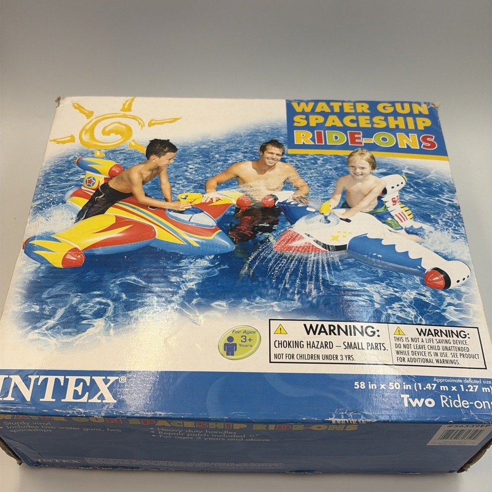 Rare 2011 Intex Water Gun Space Ship 2 Ride ons Inflatables New Never Opened - Picture 3 of 8